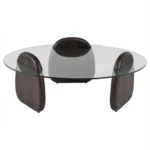 ترابيزة وسط "أوسلو" (قاعدة خشب وزجاج)