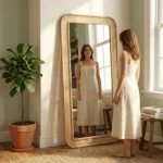 ⁦مرايا طويلة "بالما" (إطار مستطيل خشب ورتان)⁩ - الصورة ⁦2⁩