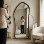 ⁦مرايا "موكا" (إطار خشب زان بني)⁩ - الصورة ⁦2⁩