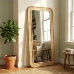 ⁦مرايا طويلة "بالما" (إطار مستطيل خشب ورتان)⁩ - الصورة ⁦3⁩