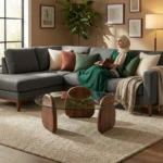 ⁦ترابيزة وسط "أوسلو" (قاعدة خشب وزجاج)⁩ - الصورة ⁦3⁩