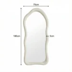 ⁦مرايا "كلاودي" (إطار قماش باندا أبيض)⁩ - الصورة ⁦4⁩