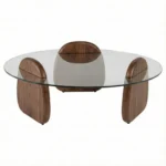 ⁦ترابيزة وسط "أوسلو" (قاعدة خشب وزجاج)⁩ - الصورة ⁦4⁩