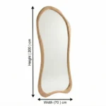 ⁦مرايا طويلة "لونا" (إطار خشب زان مموج)⁩ - الصورة ⁦6⁩