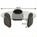 ⁦ترابيزة وسط "أوسلو" (قاعدة خشب وزجاج)⁩ - الصورة ⁦6⁩