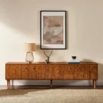 وحدة تلفزيون "سافانا" (واجهة خشبية محفورة هندسياً)