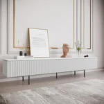 وحدة تلفزيون "بيانكو" (تصميم أبيض مضلع)