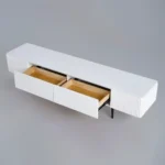 ⁦وحدة تلفزيون "بيانكو" (تصميم أبيض مضلع)⁩ - الصورة ⁦11⁩