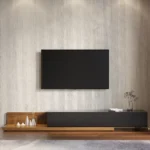 ⁦وحدة تلفزيون "أونيكس" (تصميم منخفض أسود × خشبي)⁩ - الصورة ⁦4⁩