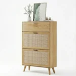 ⁦جزامة "ميلو" (خشب فاتح × خوص)⁩ - الصورة ⁦3⁩