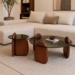 ⁦ترابيزة أوسلو - ترابيزة زجاج وخشب سويدي⁩ - الصورة ⁦6⁩
